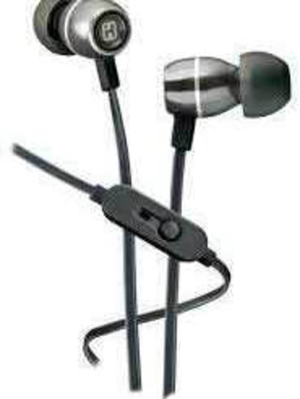 iHome iB18G Noise Isolating Metal Earphones with In-line Mic, Remote  BLACK